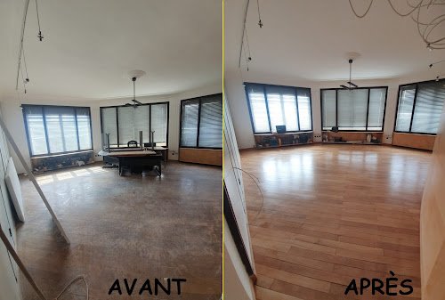 Alcaraz ponçage parquet — Parqueteur à Lyon